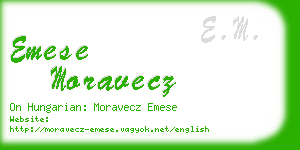 emese moravecz business card